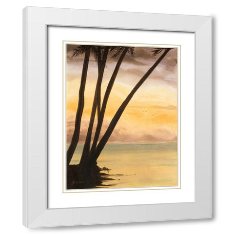 Approaching Horizon II White Modern Wood Framed Art Print with Double Matting by Baliko, Linda