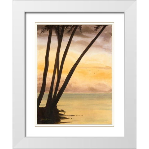 Approaching Horizon II White Modern Wood Framed Art Print with Double Matting by Baliko, Linda