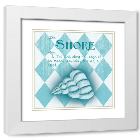 The Shore White Modern Wood Framed Art Print with Double Matting by Metz, Andi