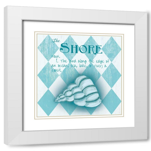 The Shore Border White Modern Wood Framed Art Print with Double Matting by Metz, Andi
