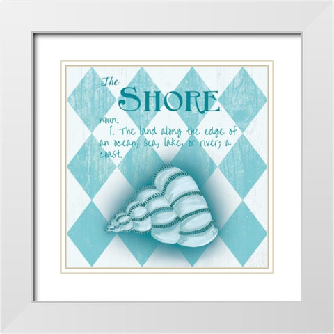 The Shore Border White Modern Wood Framed Art Print with Double Matting by Metz, Andi