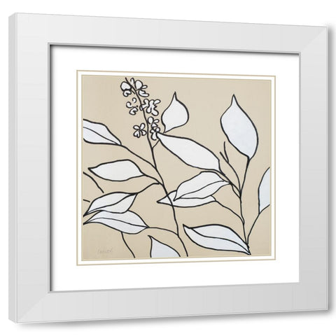 Modern Foliage II White Modern Wood Framed Art Print with Double Matting by Loreth, Lanie