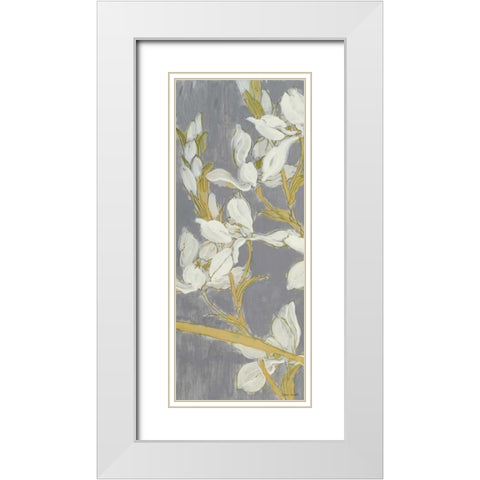 Tranquil Elegance Panel I White Modern Wood Framed Art Print with Double Matting by Loreth, Lanie