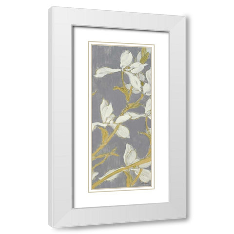 Tranquil Elegance Panel III White Modern Wood Framed Art Print with Double Matting by Loreth, Lanie