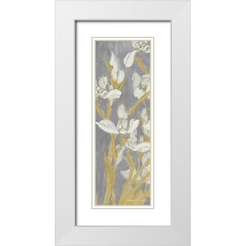 Tranquil Elegance Panel IV White Modern Wood Framed Art Print with Double Matting by Loreth, Lanie