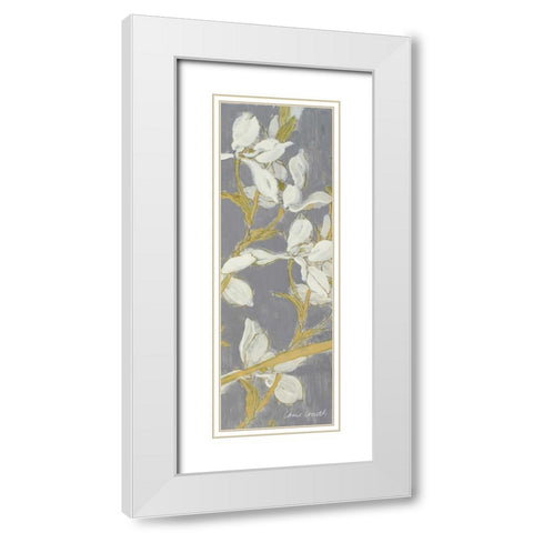 Tranquil Elegance Panel V White Modern Wood Framed Art Print with Double Matting by Loreth, Lanie