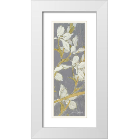 Tranquil Elegance Panel V White Modern Wood Framed Art Print with Double Matting by Loreth, Lanie