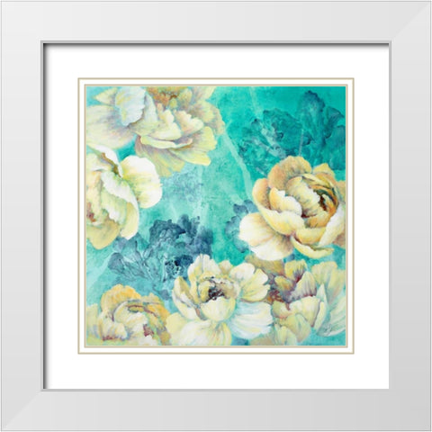 Floral Chic White Modern Wood Framed Art Print with Double Matting by Loreth, Lanie