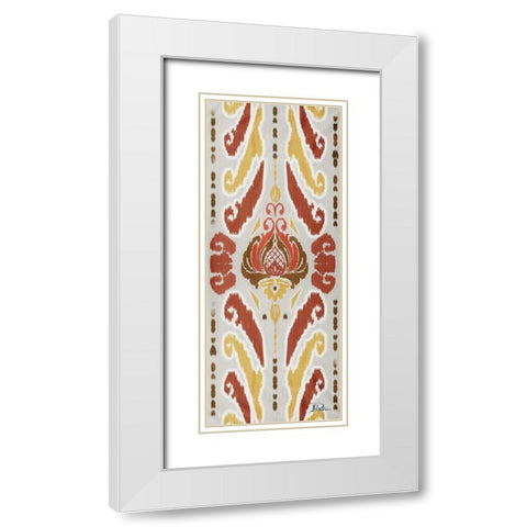 A Touch of Flourish III White Modern Wood Framed Art Print with Double Matting by Pinto, Patricia