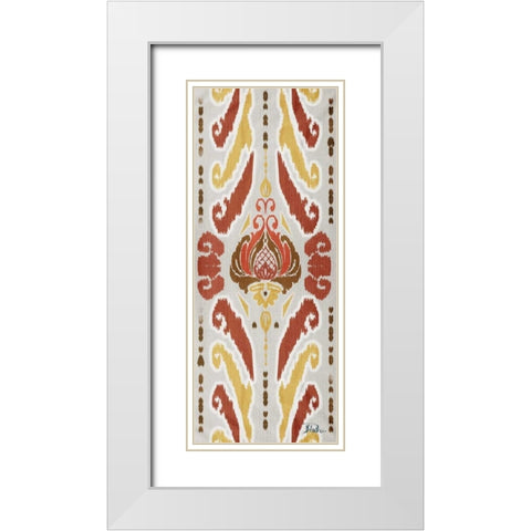 A Touch of Flourish III White Modern Wood Framed Art Print with Double Matting by Pinto, Patricia