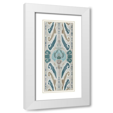 A Touch of Flourish I White Modern Wood Framed Art Print with Double Matting by Pinto, Patricia