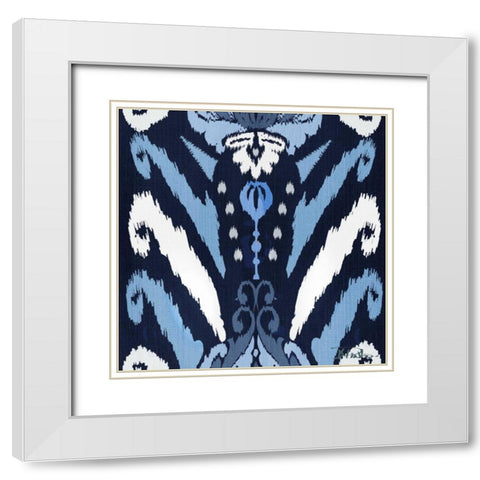 Flourish Square II White Modern Wood Framed Art Print with Double Matting by Pinto, Patricia