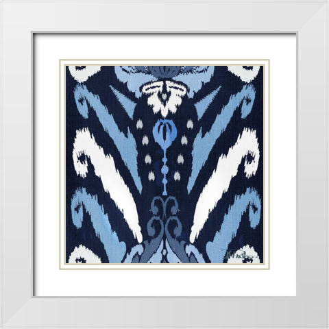 Flourish Square II White Modern Wood Framed Art Print with Double Matting by Pinto, Patricia