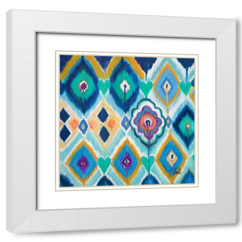 New Ikats I White Modern Wood Framed Art Print with Double Matting by Pinto, Patricia