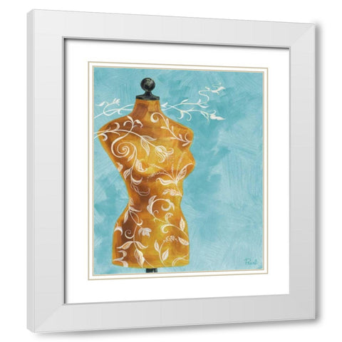 Dressmakers Assistant I White Modern Wood Framed Art Print with Double Matting by Urban Pearl Collection, Llc