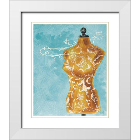 Dressmakers Assistant II White Modern Wood Framed Art Print with Double Matting by Urban Pearl Collection, Llc
