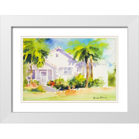 Beach Cottage I White Modern Wood Framed Art Print with Double Matting by Slivka, Jane