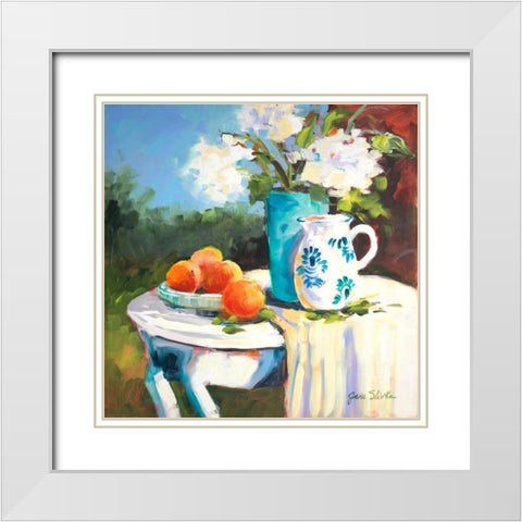Citrus Plantation White Modern Wood Framed Art Print with Double Matting by Slivka, Jane