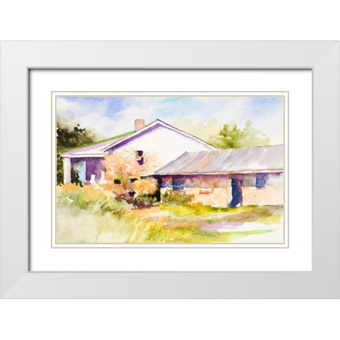 Cozy Cottage II White Modern Wood Framed Art Print with Double Matting by Slivka, Jane