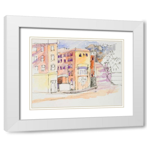 Cumberland White Modern Wood Framed Art Print with Double Matting by Slivka, Jane