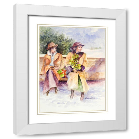 Holiday Spirit White Modern Wood Framed Art Print with Double Matting by Slivka, Jane