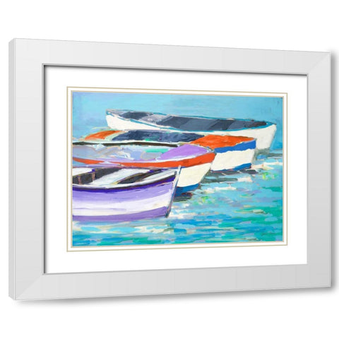 Keep Rowing White Modern Wood Framed Art Print with Double Matting by Slivka, Jane