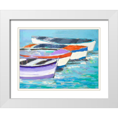 Keep Rowing White Modern Wood Framed Art Print with Double Matting by Slivka, Jane