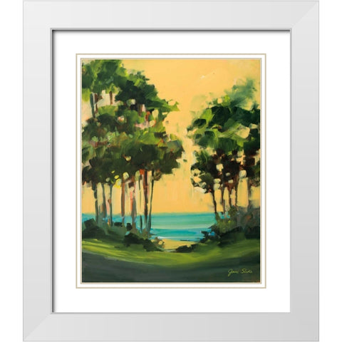Toward the Shore White Modern Wood Framed Art Print with Double Matting by Slivka, Jane