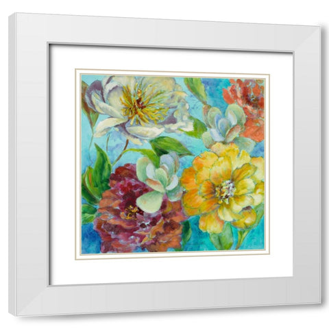 Savvy With Succulents White Modern Wood Framed Art Print with Double Matting by Loreth, Lanie