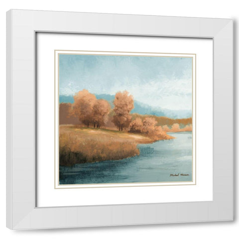 Neutral Natures Glow I White Modern Wood Framed Art Print with Double Matting by Marcon, Michael