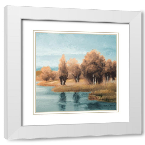Neutral Natures Glow II White Modern Wood Framed Art Print with Double Matting by Marcon, Michael