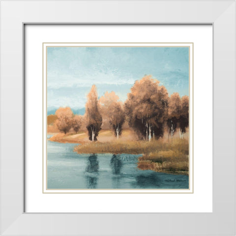 Neutral Natures Glow II White Modern Wood Framed Art Print with Double Matting by Marcon, Michael