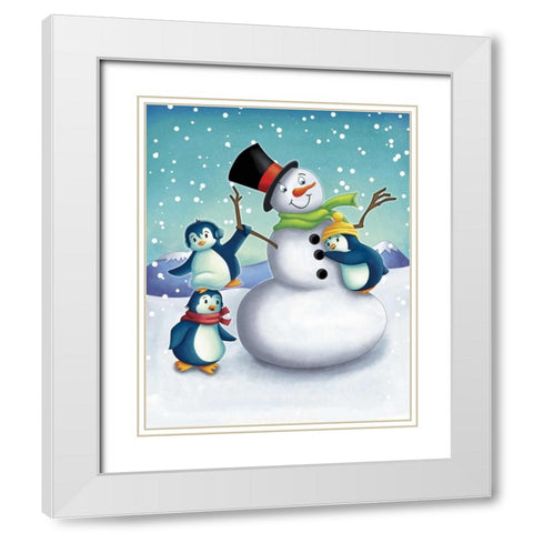 Oh the Joy I White Modern Wood Framed Art Print with Double Matting by Josefina