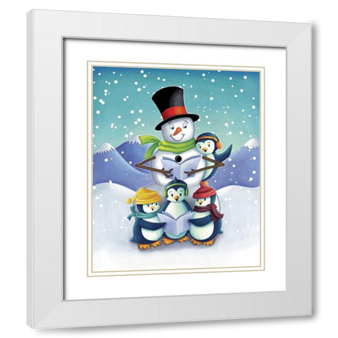 Oh the Joy II White Modern Wood Framed Art Print with Double Matting by Josefina