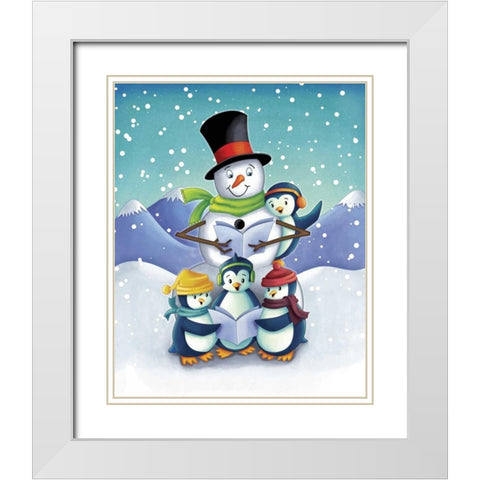 Oh the Joy II White Modern Wood Framed Art Print with Double Matting by Josefina