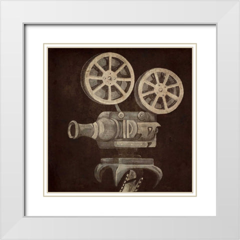 Now Showing Projector White Modern Wood Framed Art Print with Double Matting by Ritter, Gina