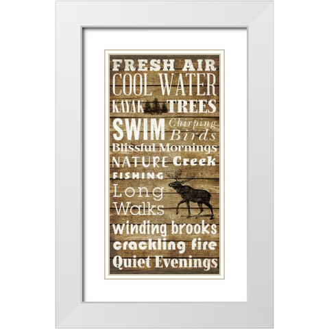 Lodge Type White Modern Wood Framed Art Print with Double Matting by Studio, Sd Graphics