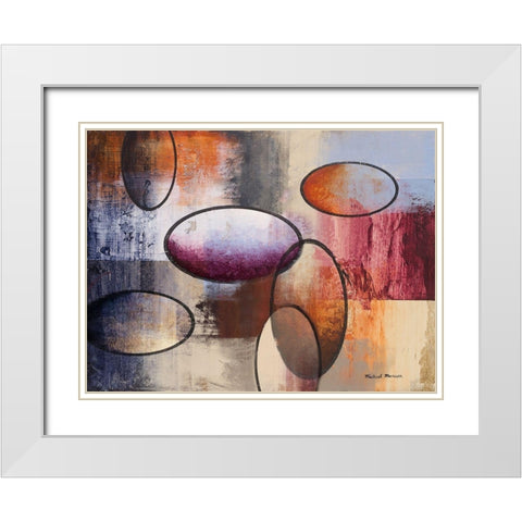 Excitement II White Modern Wood Framed Art Print with Double Matting by Marcon, Michael