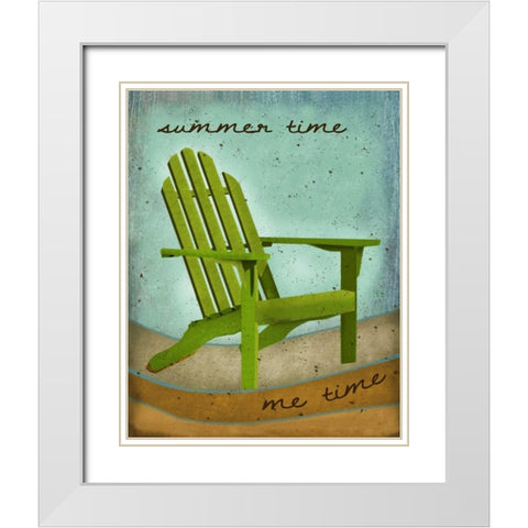 Summertime White Modern Wood Framed Art Print with Double Matting by Albert, Beth