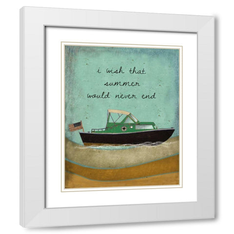 Wish Summer Would Never End White Modern Wood Framed Art Print with Double Matting by Albert, Beth
