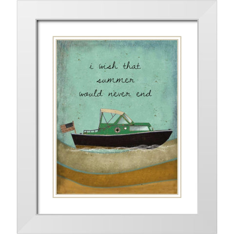 Wish Summer Would Never End White Modern Wood Framed Art Print with Double Matting by Albert, Beth