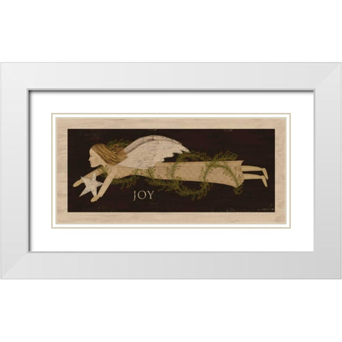 Angel Joy White Modern Wood Framed Art Print with Double Matting by Albert, Beth