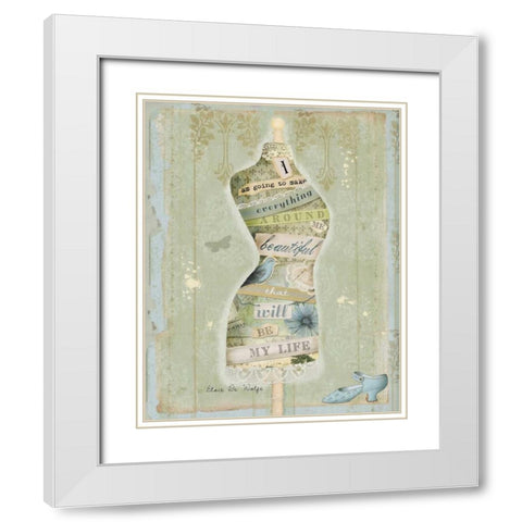 Make Everything Beautiful White Modern Wood Framed Art Print with Double Matting by Albert, Beth