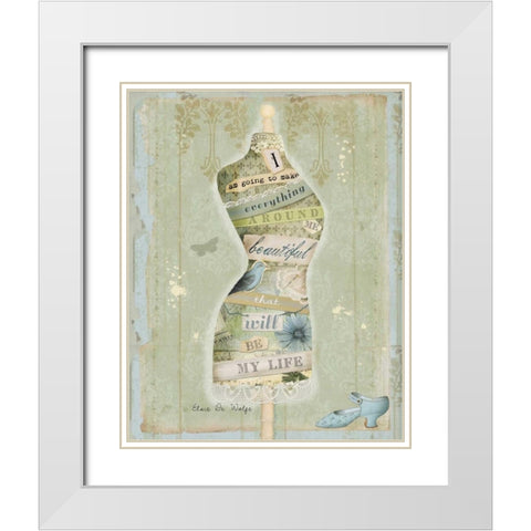 Make Everything Beautiful White Modern Wood Framed Art Print with Double Matting by Albert, Beth