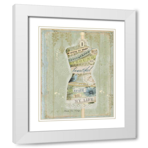 Make Everything Beautiful II White Modern Wood Framed Art Print with Double Matting by Albert, Beth