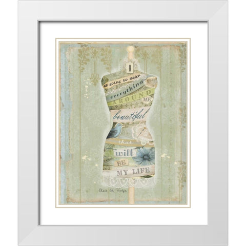 Make Everything Beautiful II White Modern Wood Framed Art Print with Double Matting by Albert, Beth