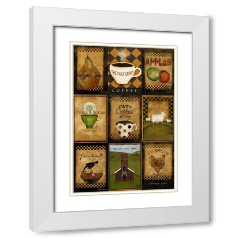 Kitchen Tiles White Modern Wood Framed Art Print with Double Matting by Albert, Beth