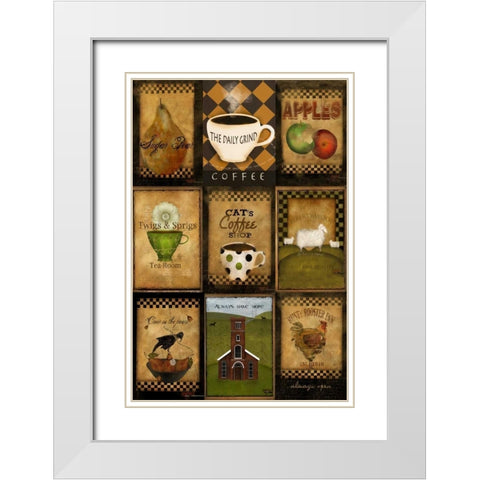 Kitchen Tiles White Modern Wood Framed Art Print with Double Matting by Albert, Beth