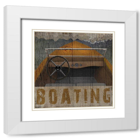 Boating White Modern Wood Framed Art Print with Double Matting by Albert, Beth