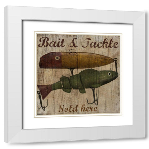 Bait and Tackle White Modern Wood Framed Art Print with Double Matting by Albert, Beth
